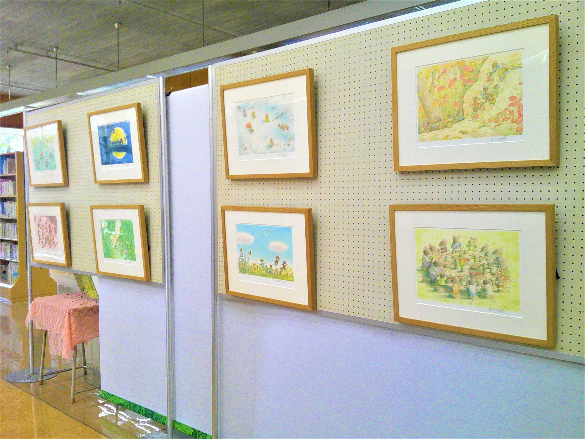 2026年10月『14ひきのシリーズ』複製原画展、複製原画展示の様子